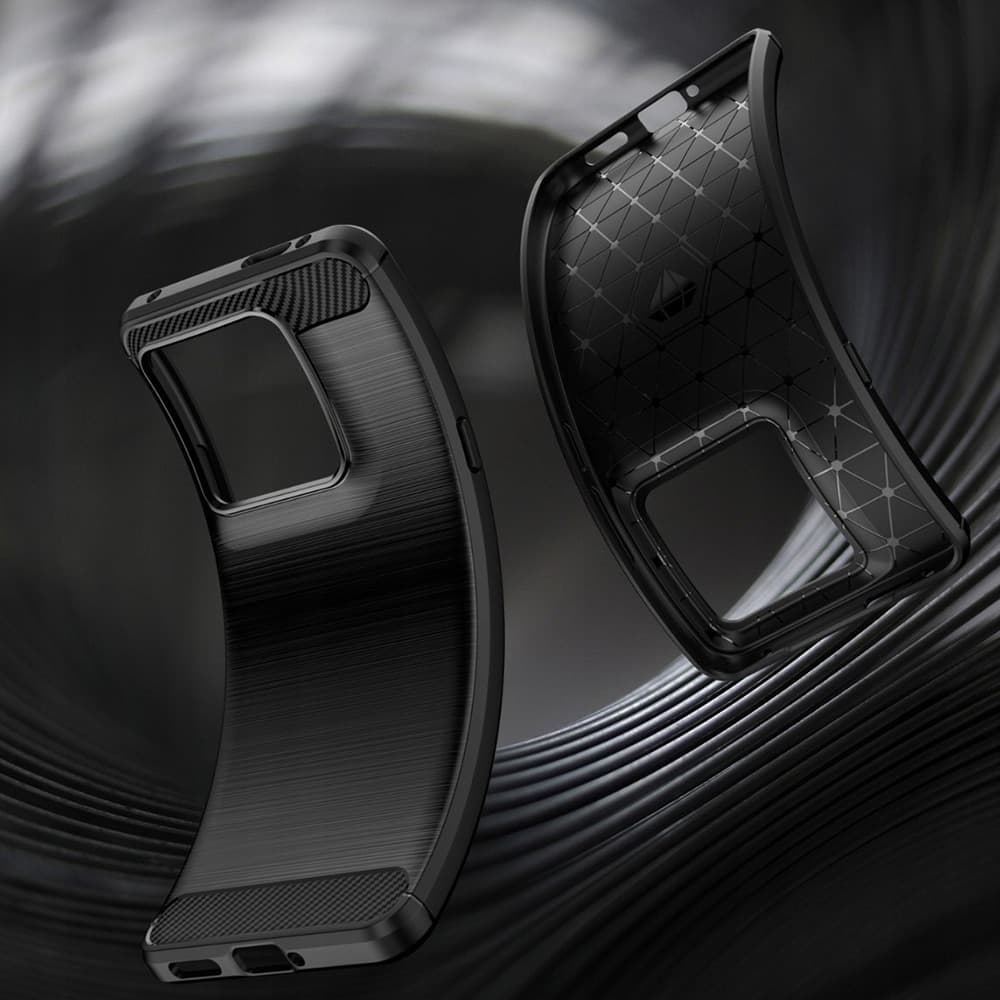 Techsuit Carbon Silicone - θήκη για Motorola Signature - Μαύρο 3