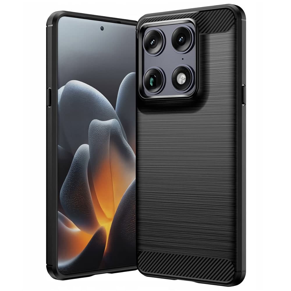 Techsuit Carbon Silicone - θήκη για Motorola Signature - Μαύρο