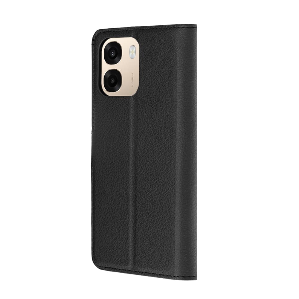 Techsuit Leather Folio - θήκη για Oppo A6 / A6x - Μαύρο 5