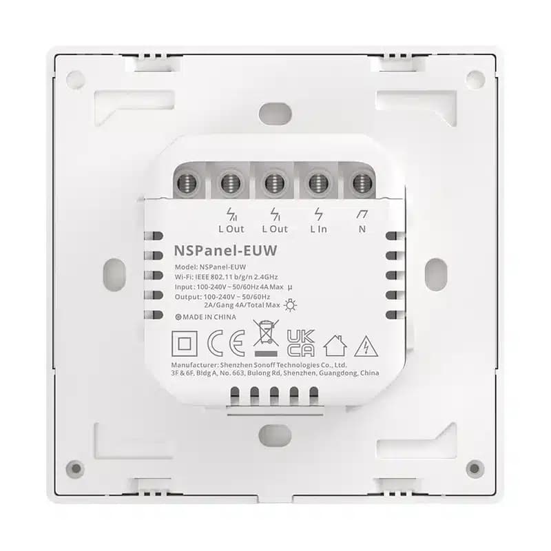 Sonoff WiFi Διακόπτης Τοίχου Χωνευτός Smart Scene NSPanel (Λευκό) 4