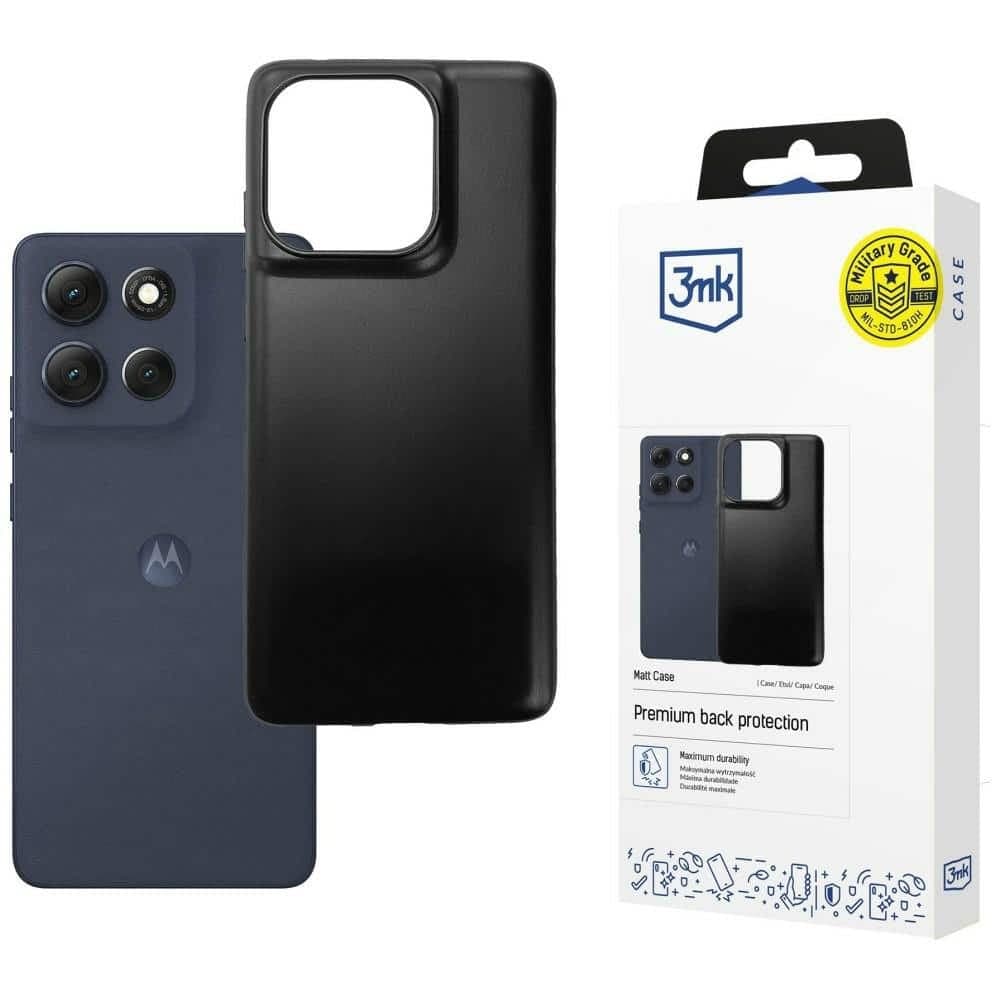 3MK Ματ Θήκη - θήκη για Motorola Moto G86 Power - Μαύρο