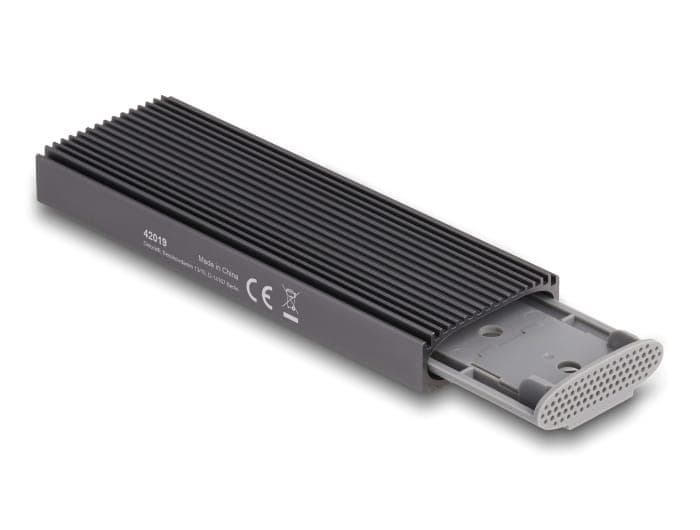 DELOCK θήκη για M.2 NVMe PCIe/SATA SSD 42019, tool free, 10Gbps, μαύρη 3