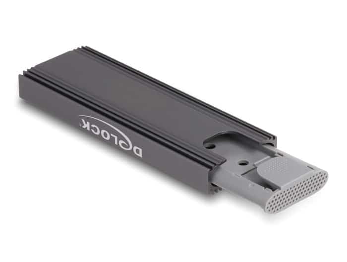 DELOCK θήκη για M.2 NVMe PCIe/SATA SSD 42019, tool free, 10Gbps, μαύρη 4