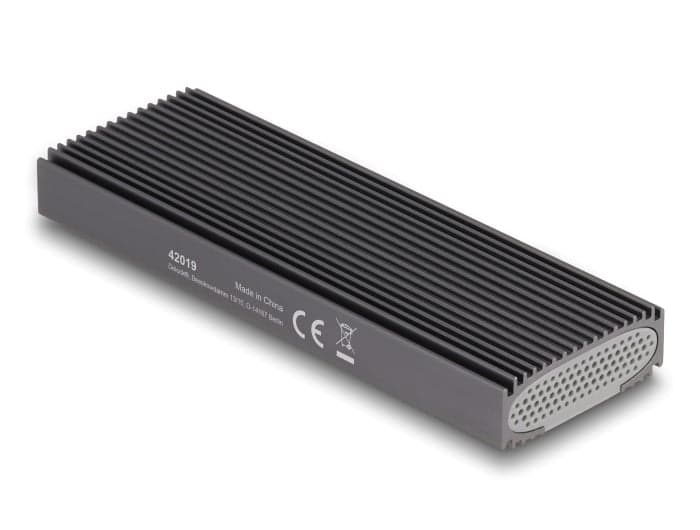 DELOCK θήκη για M.2 NVMe PCIe/SATA SSD 42019, tool free, 10Gbps, μαύρη 7
