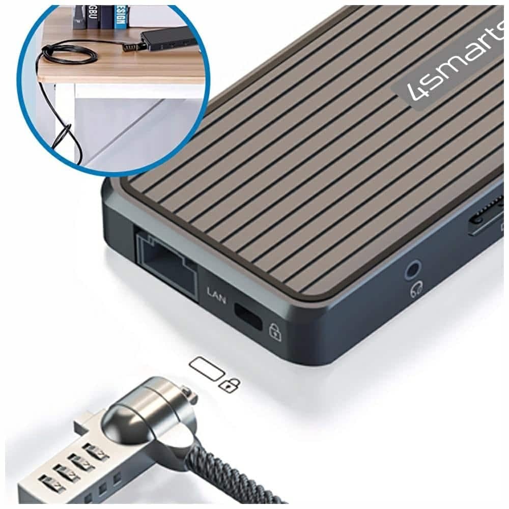 Σταθμός φόρτισης 4smarts SmartDock 11 σε 1 4xUSB-A/USB-C/RJ45/Ήχος/Μικρόφωνο/HDM 3