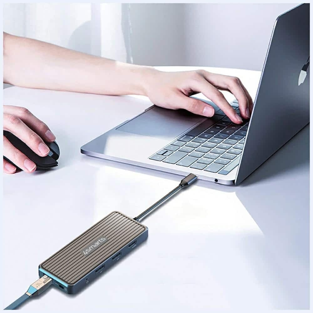 Σταθμός φόρτισης 4smarts SmartDock 11 σε 1 4xUSB-A/USB-C/RJ45/Ήχος/Μικρόφωνο/HDM 4