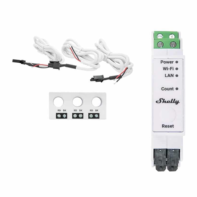 Shelly Pro 3EM-3CT63 WIFI 1/3-way μετρητής κατανάλωσης ενέργειας