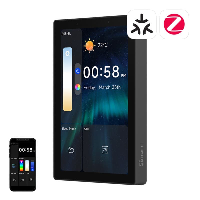 SONOFF NSPanel Pro 120 Έξυπνος Πίνακας Ελέγχου Matter WiFi/Bluetooth/ZigBee (μαύρο)