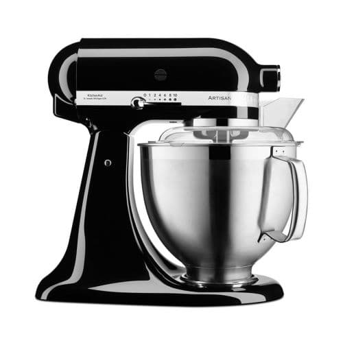KitchenAid Artisian Πολυκόφτης Κουζινομηχανών 4,8L, 300W, 10 Ταχύτητες, Μαύρο EU 5KSM185