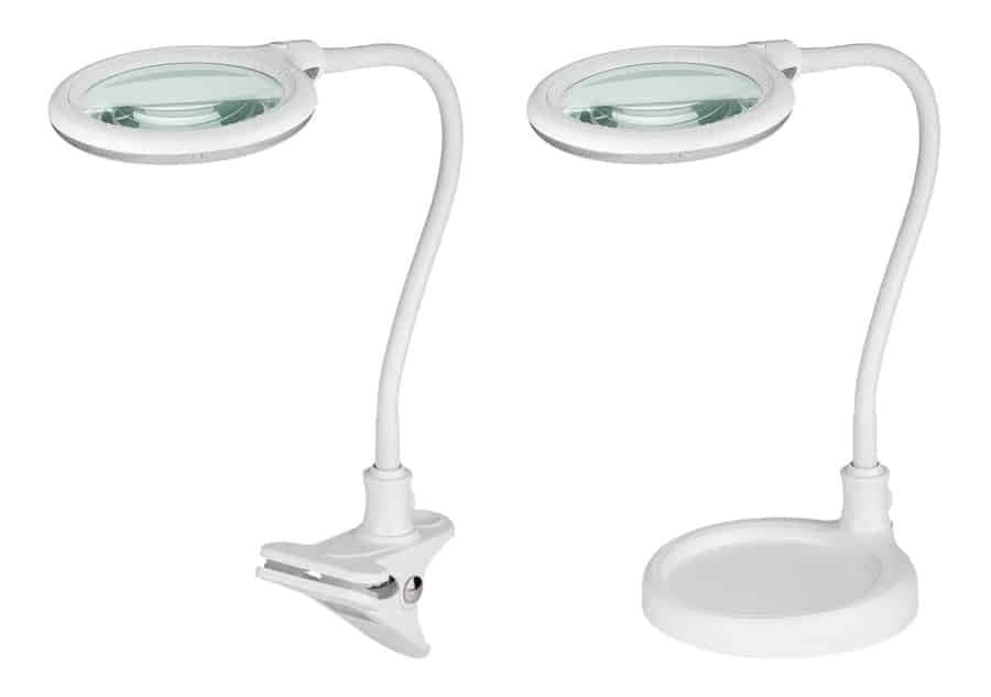 GOOBAY μεγεθυντικός φακός 60359 με κλιπ & βάση, LED, 3 διόπτρες, λευκός 5