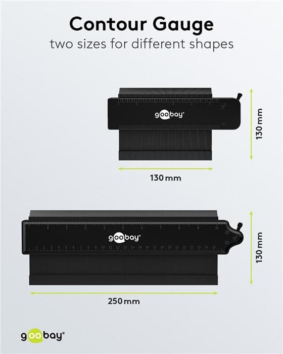 GOOBAY σετ παντογράφοι 61668, κλίμακα σε inch/cm, 130/250mm, 2τμχ 8