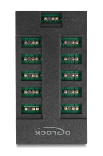DELOCK RGB hub 64128 για ARGB LEDs, 10 θύρες, μαύρο 4