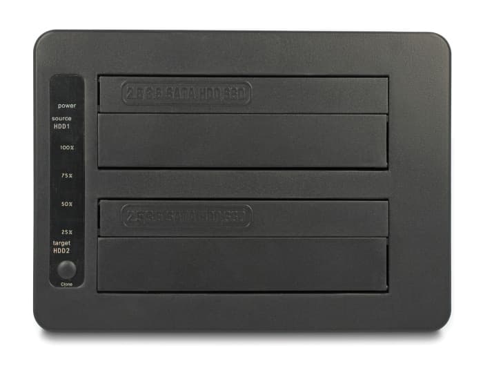 DELOCK docking station για 2.5" ή 3.5" SATA HDD/SSD 64183, 2 θέσεων, με card reader, 5Gbps, clone function, μαύρο 4