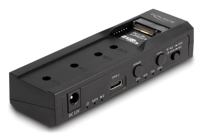 DELOCK docking station για M.2 NVMe/SATA ή 2.5"/3.5" SSD/HDD 64252, 10Gbps, clone function, μαύρο 3