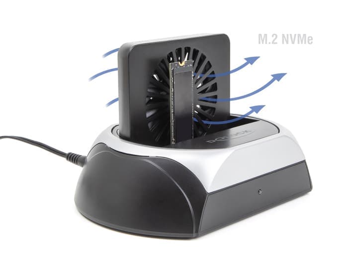 DELOCK docking station για M.2 NVMe/SATA ή 2.5"/3.5" SSD/HDD 64280, 10Gbps, μαύρο 3
