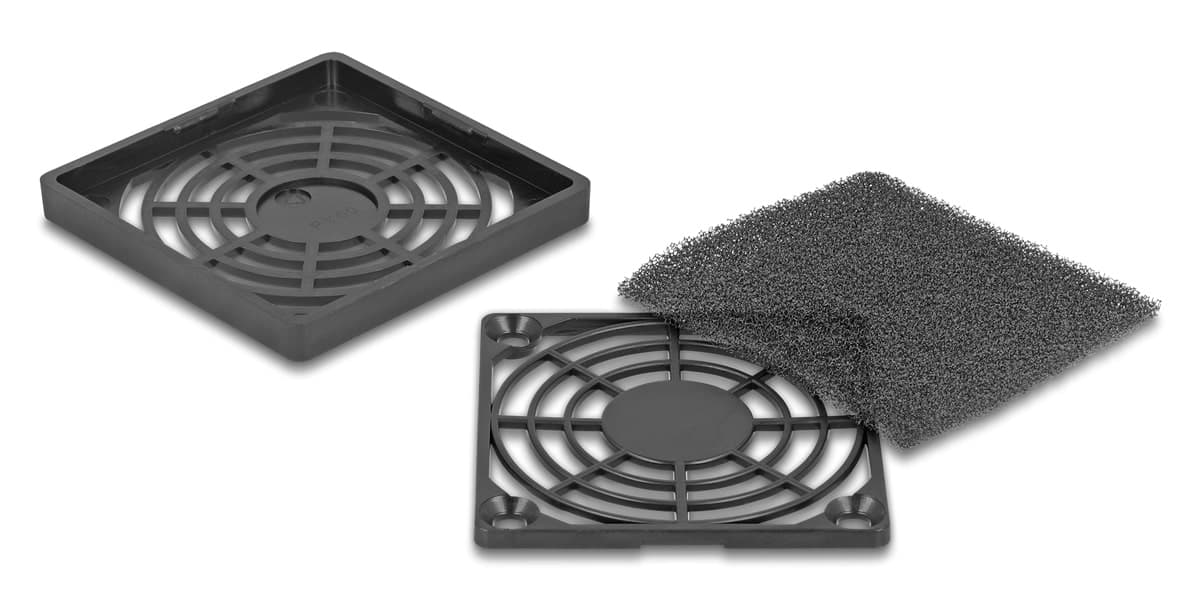 DELOCK σχάρα για 60mm ανεμιστήρα 67310 με φίλτρο σκόνης, πλαστική, μαύρη 2