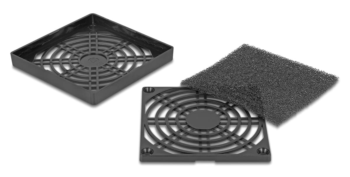 DELOCK σχάρα για 80mm ανεμιστήρα 67311 με φίλτρο σκόνης, πλαστική, μαύρη 2