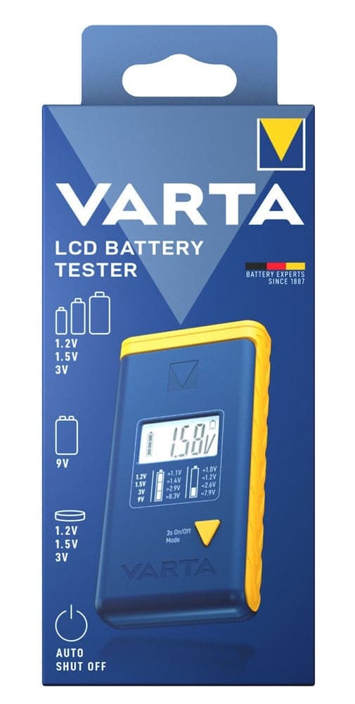 VARTA ψηφιακό tester μπαταρίας 75305 για 9V/AAA//AA/C/D/button cells 4