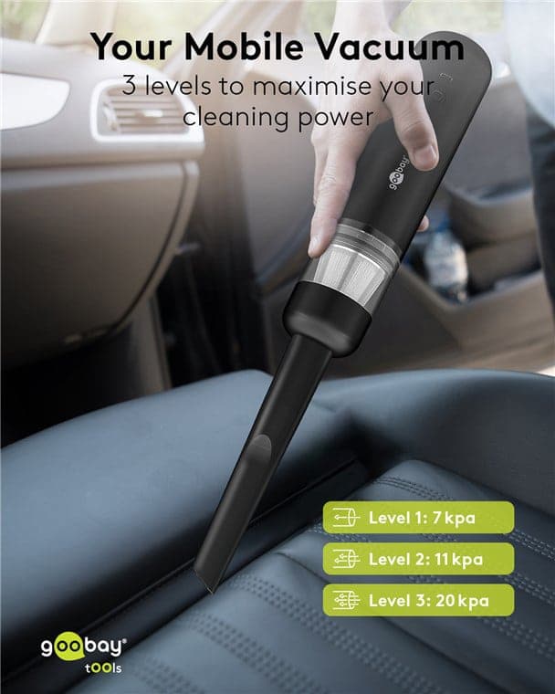 GOOBAY 2 σε 1 σκουπάκι χειρός & air duster 77829, 120W, 6000mAh, μαύρο 2