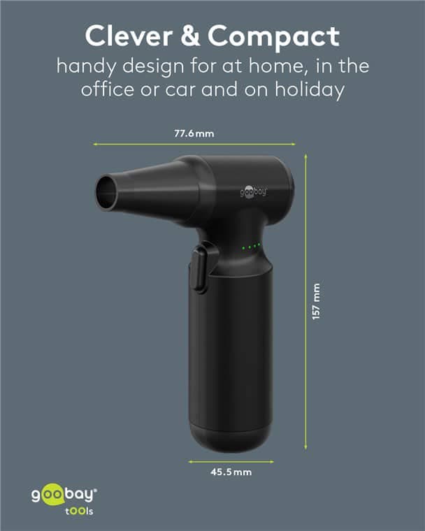 GOOBAY ηλεκτρικό air duster 77830, 100W, 6000mAh, μαύρο 7