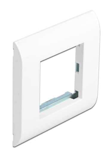 DELOCK module βάση πρίζας με frame Easy 45 81300, 80x80mm, λευκό