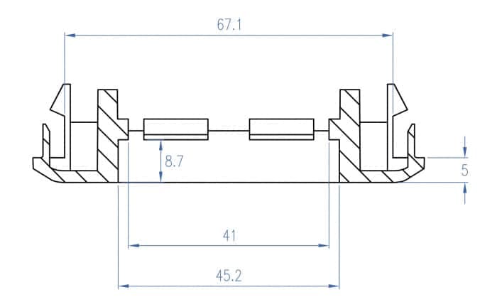 DELOCK module βάση πρίζας Easy 45 81317, 175x80mm, λευκό 4