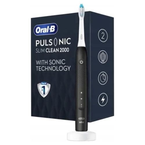 Ηλεκτρική οδοντόβουρτσα Oral-B Pulsonic Slim Clean 2000, μαύρη EU