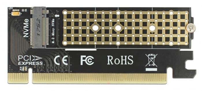 DELOCK Κάρτα Επέκτασης PCIe x16 σε NVMe M.2 Key M 2
