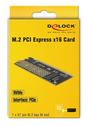 DELOCK Κάρτα Επέκτασης PCIe x16 σε NVMe M.2 Key M 4