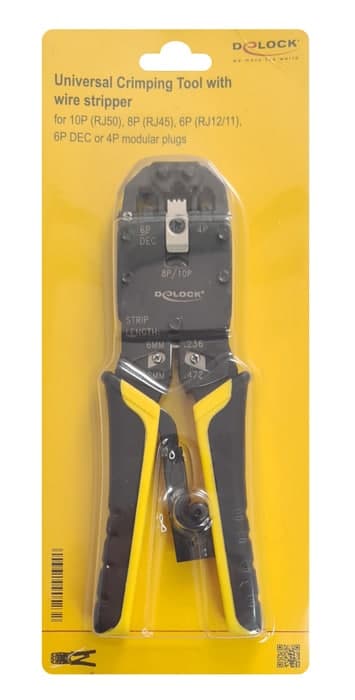 DELOCK πρέσα ακροδεκτών 90523 για καλώδια δικτύου RJ50/RJ45/RJ12/RJ11 4