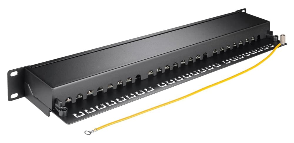 Πίνακας σύνδεσης GOOBAY 90854, 19"/1U, 24 θύρες, CAT 6a STP, μαύρo 2