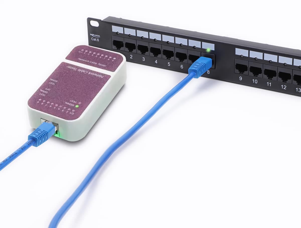 DELOCK patch panel 91087 για rack 19", 1U, 24 θυρών, CAT 6 UTP, με LED, μαύρο 3