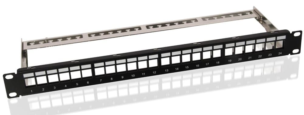 GOOBAY Keystone patch panel 95336 με 24 μονάδες, 19"/1U, 24 θύρες, μαύρο 3
