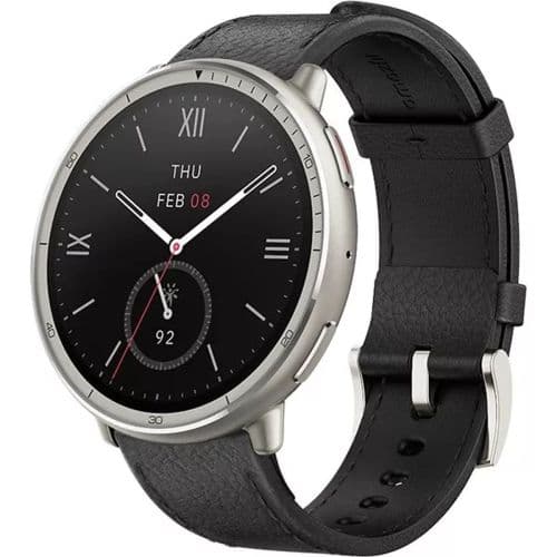 Amazfit Active 2 NFC, 43,9 χιλ. με δερμάτινο λουράκι, μαύρο EU W2433EU1N