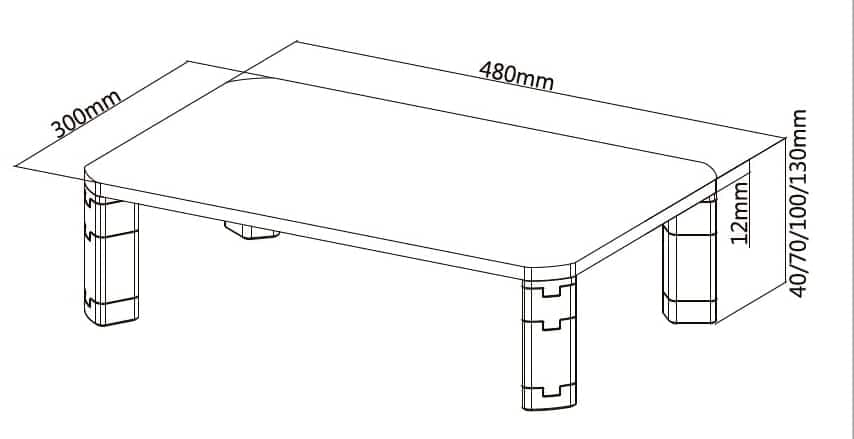 BRATECK επιτραπέζια βάση οθόνης/laptop AMS-6, 17-32", έως 20kg 5