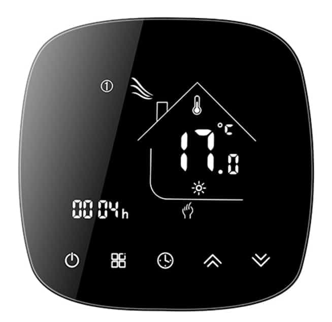 Smart θερμοστάτης πετρελαίου BHT-001-GBLW, WiFi, χωνευτός, μαύρος 4