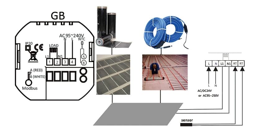 Smart θερμοστάτης πετρελαίου BHT-001-GBLW, WiFi, χωνευτός, μαύρος 7
