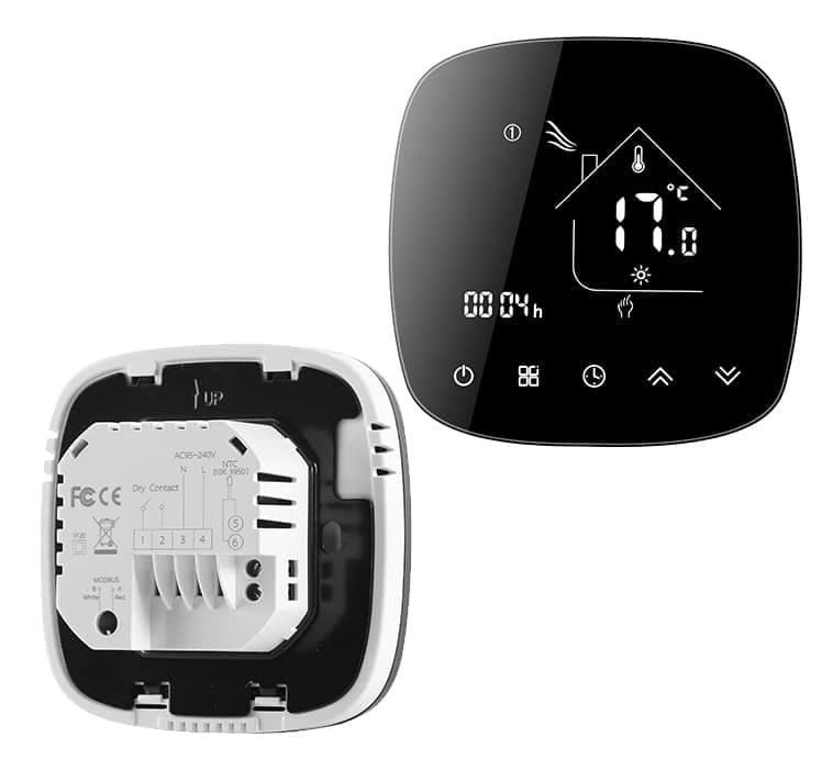 Smart θερμοστάτης αερίου BHT-001-GCLW, WiFi, χωνευτός, μαύρος 3