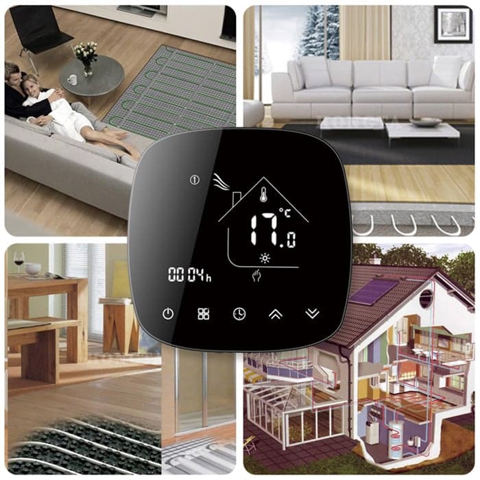 Smart θερμοστάτης αερίου BHT-001-GCLW, WiFi, χωνευτός, μαύρος 5