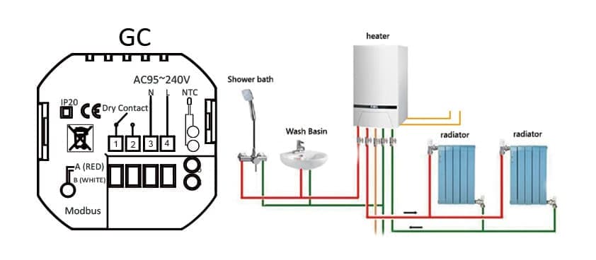 Smart θερμοστάτης αερίου BHT-001-GCLW, WiFi, χωνευτός, μαύρος 7
