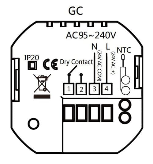 Smart θερμοστάτης αερίου BHT-009GCLW, WiFi, χωνευτός, μαύρος 2