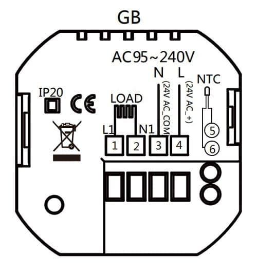Smart θερμοστάτης πετρελαίου BHT-15GBLW, WiFi, χωνευτός, μαύρος 4