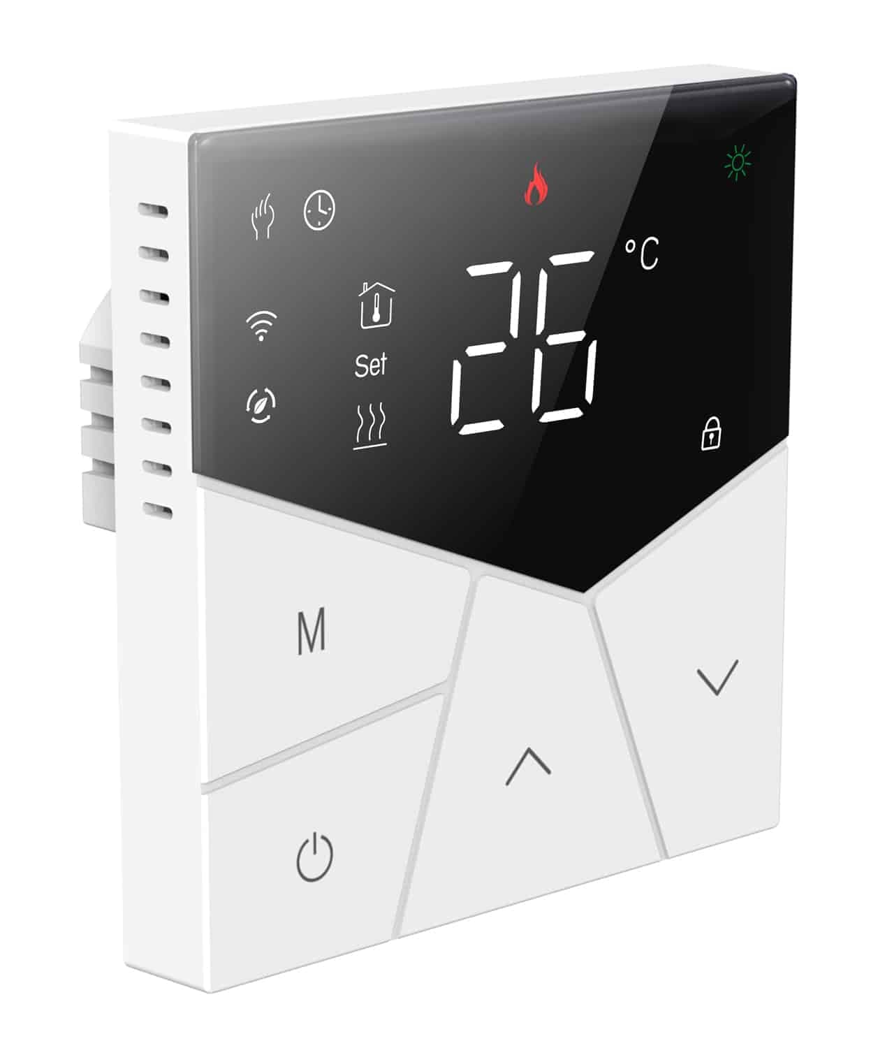 Smart θερμοστάτης αερίου BHT-15GCLW, WiFi, χωνευτός, μαύρος 3