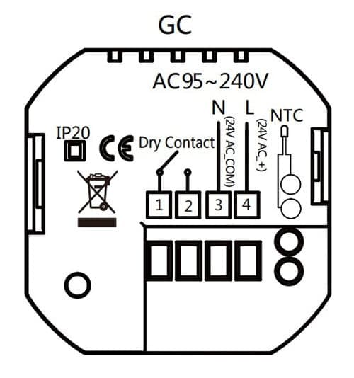 Smart θερμοστάτης αερίου BHT-15GCLW, WiFi, χωνευτός, μαύρος 4