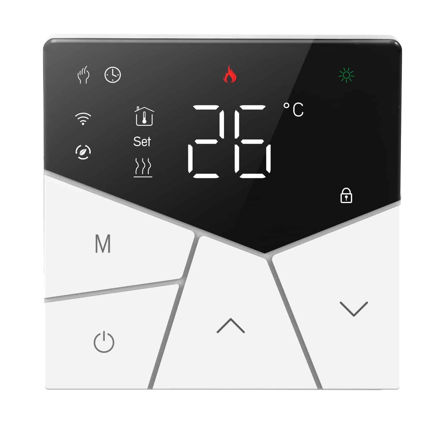 Smart θερμοστάτης αερίου BHT-15GCLW, WiFi, χωνευτός, μαύρος