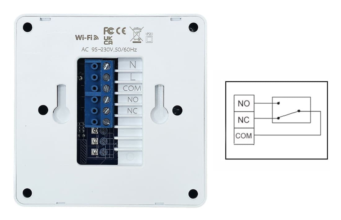 Smart θερμοστάτης αερίου BHT-800WM-GCLW, WiFi, επιτοίχιος, λευκός 5