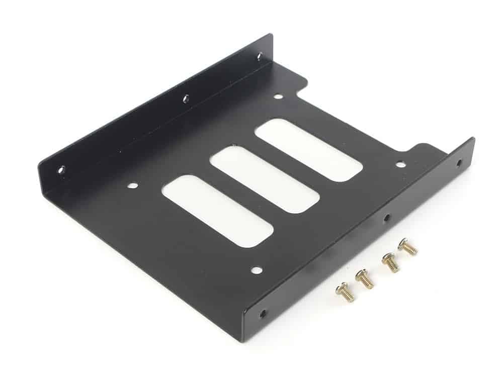 POWERTECH tray 3.5" για 2.5" HDD/SSD BRAT-003, μεταλλικό, μαύρο, 2τμχ