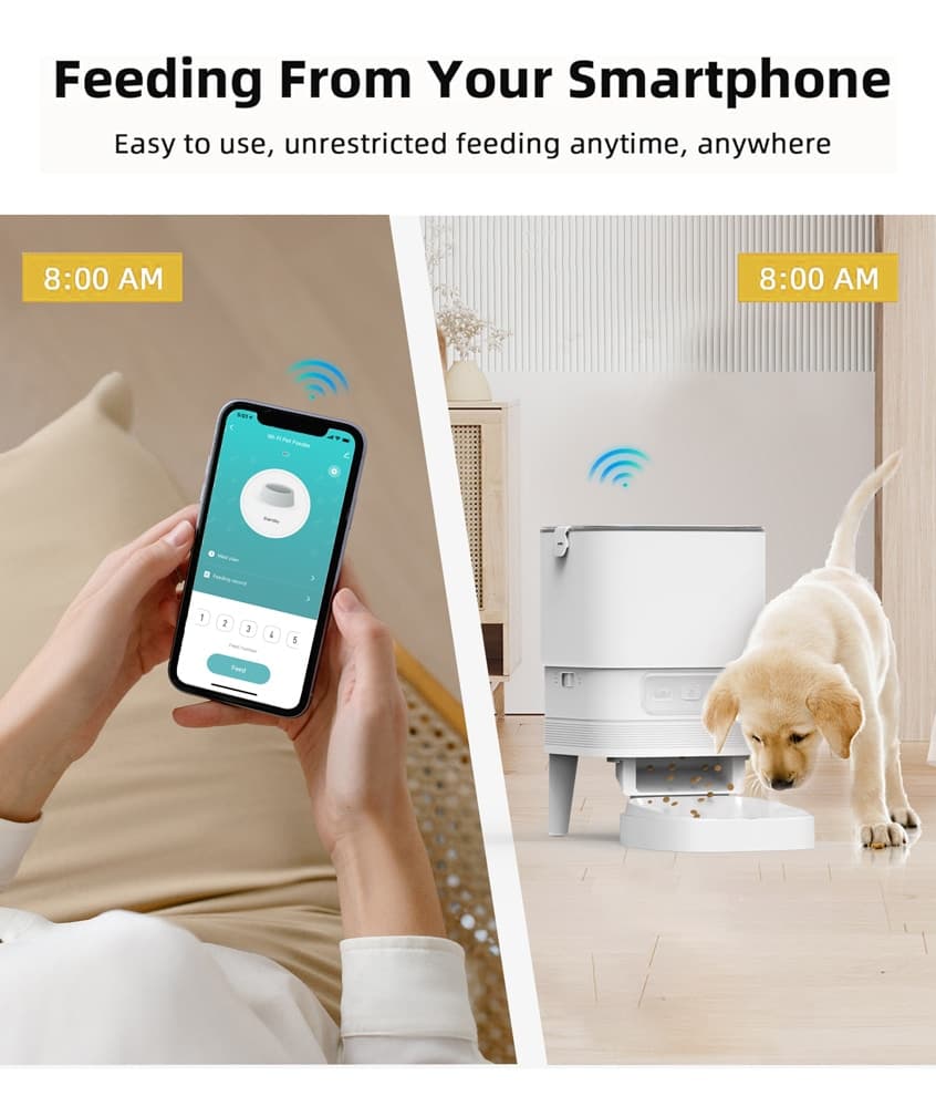 BRUNO smart ταΐστρα κατοικίδιων BRN-0232, 4L, WiFi, λευκή 2