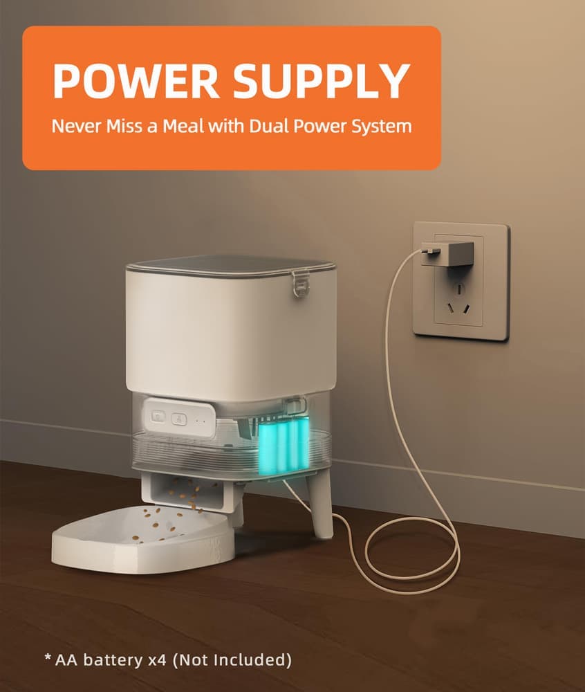 BRUNO smart ταΐστρα κατοικίδιων BRN-0232, 4L, WiFi, λευκή 5