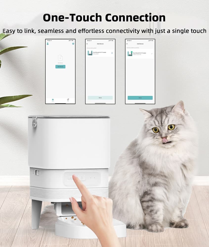 BRUNO smart ταΐστρα κατοικίδιων BRN-0232, 4L, WiFi, λευκή 6